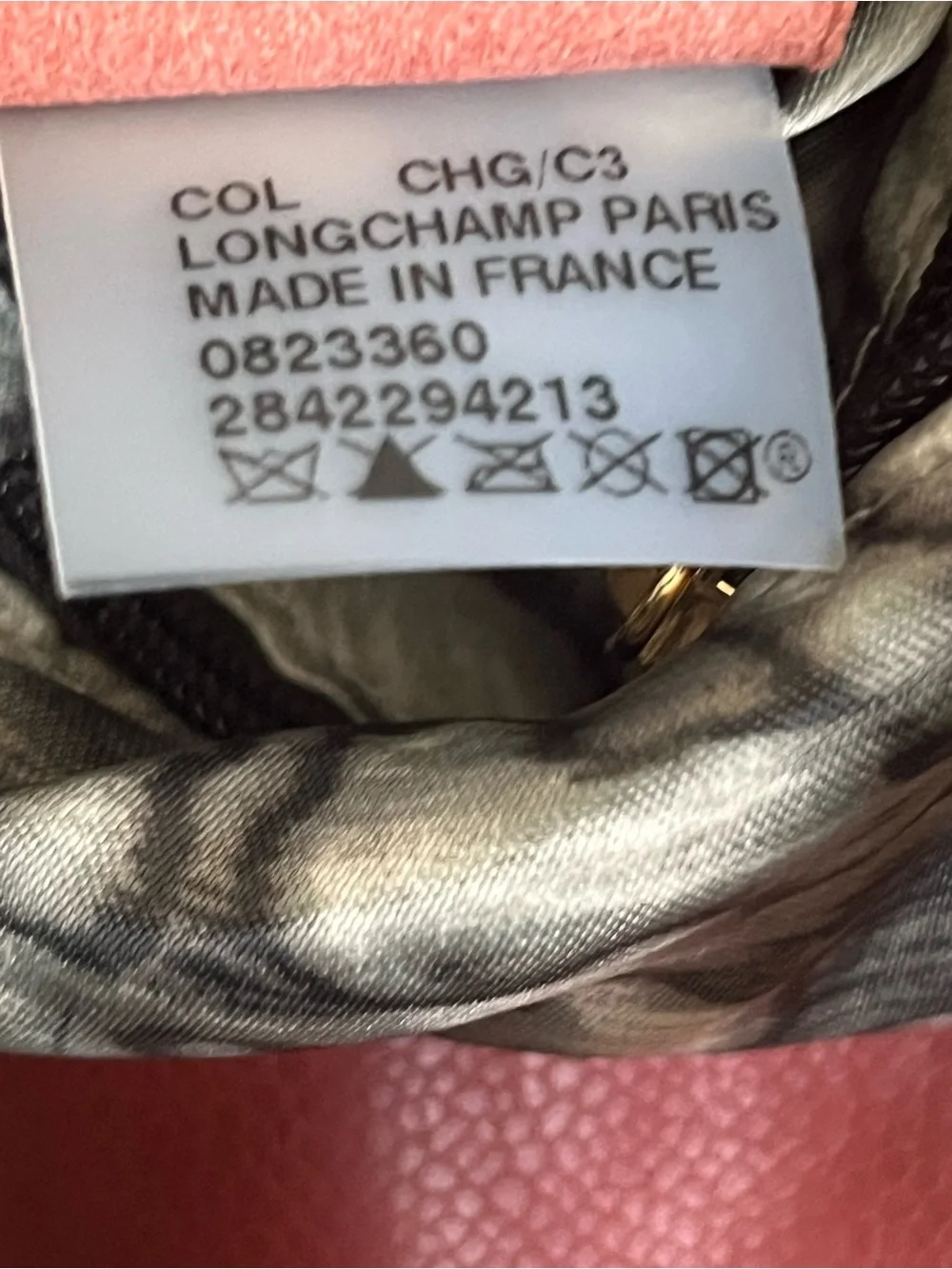 Longchamp Gatsby Coral Red Leather Shoulder Bag with Gold Hardware